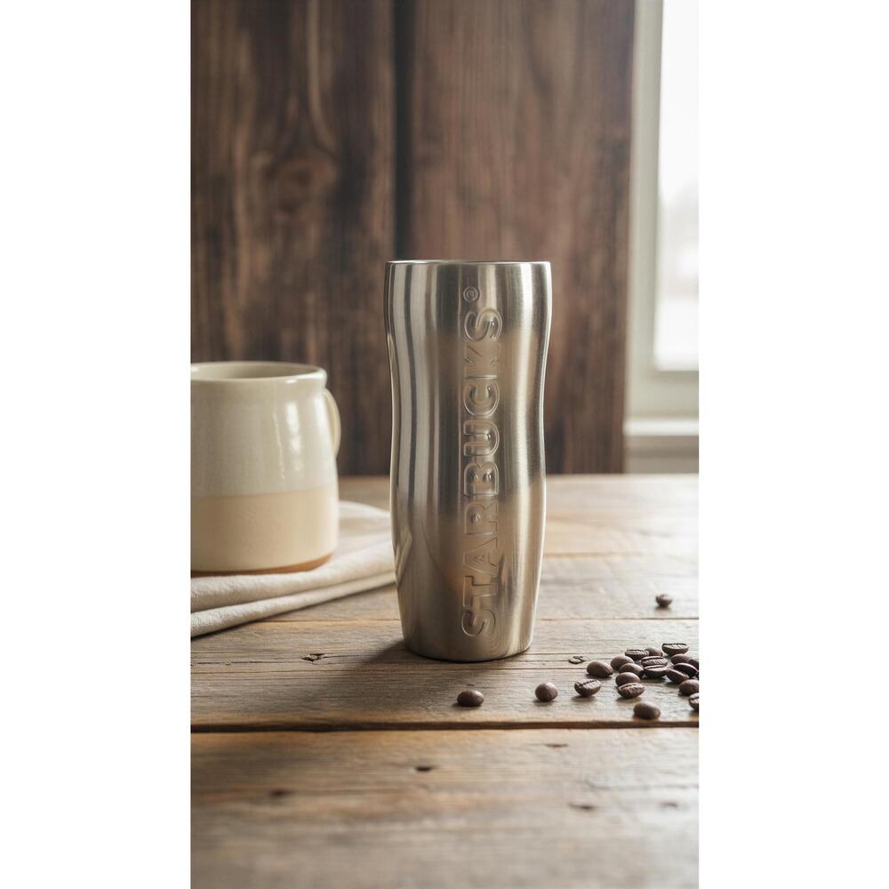 Starbucks Tumbler Cup Silver 12 fl oz Travel Mug NO LID